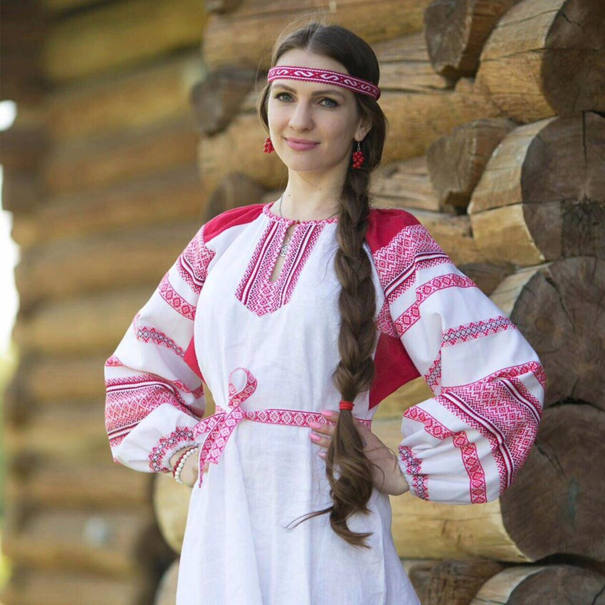 Girls in Slavic costumes in Leeds